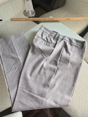 Talbots Light Gray Straight-Leg Dress Pants